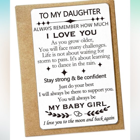 To My Daughter Gifts from Mom Dad,Daughter Birthday Card - Picture 1 of 3